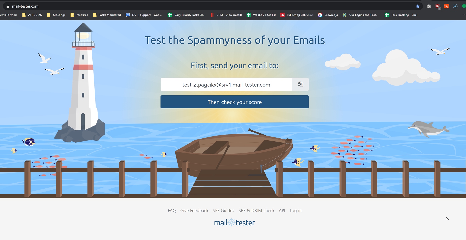 WebEd Cloud User Guide Email Sending Score Check