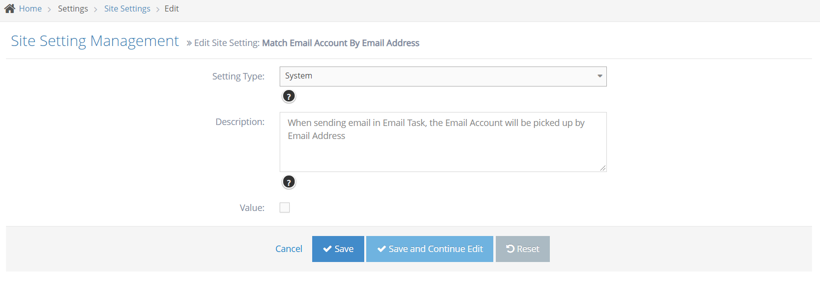 Managing Email Accounts