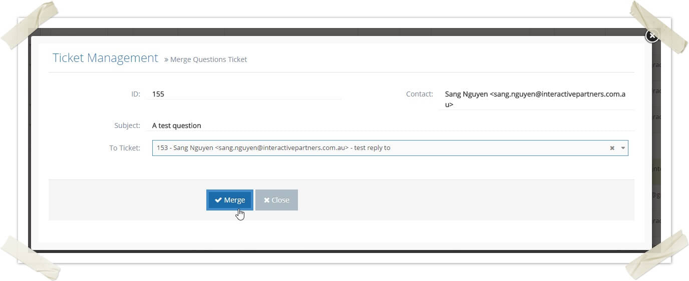 Managing Workflow Engine Ticket