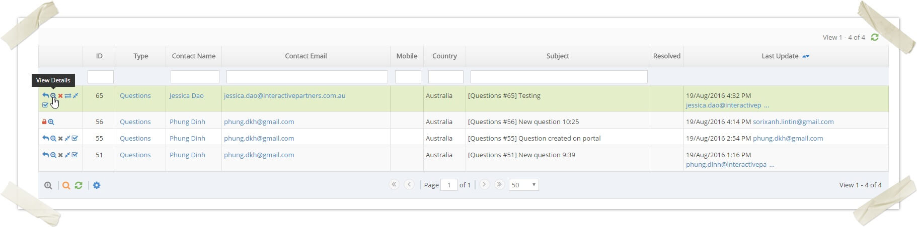 Managing Workflow Engine Ticket