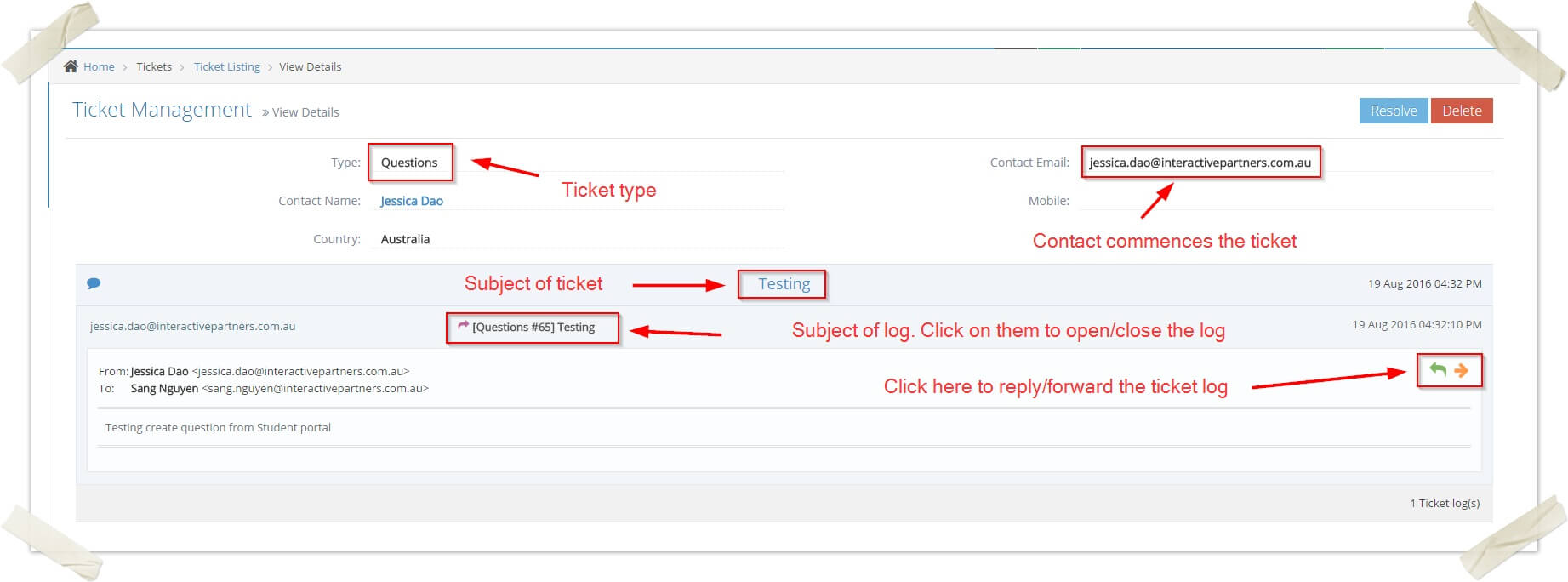 Managing Workflow Engine Ticket