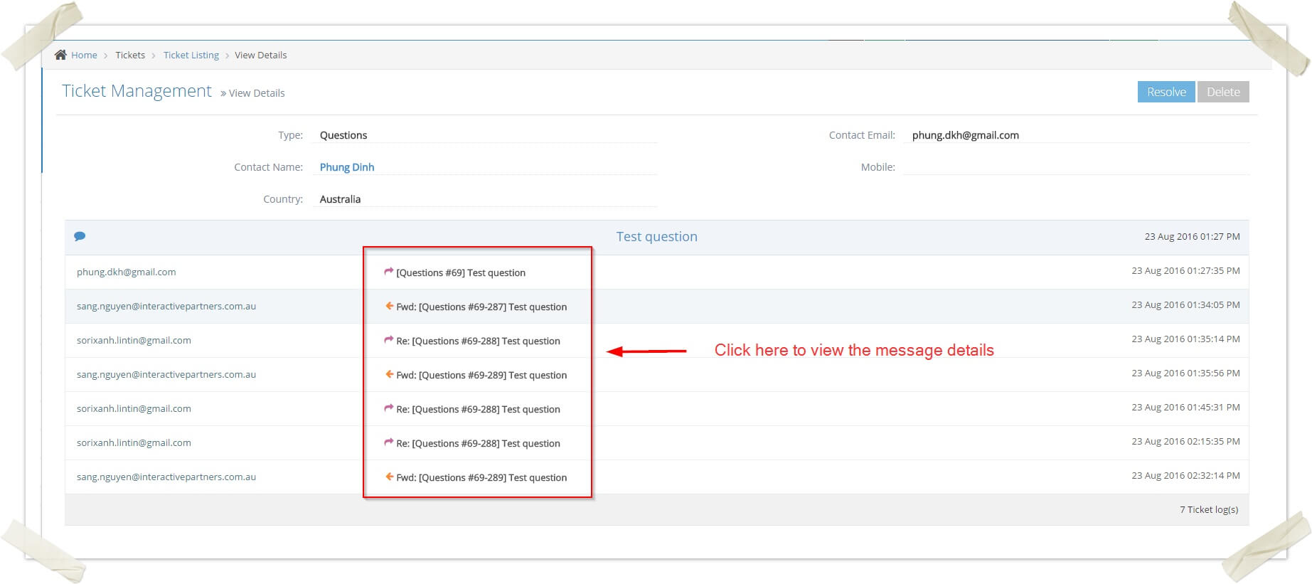 Managing Workflow Engine Ticket