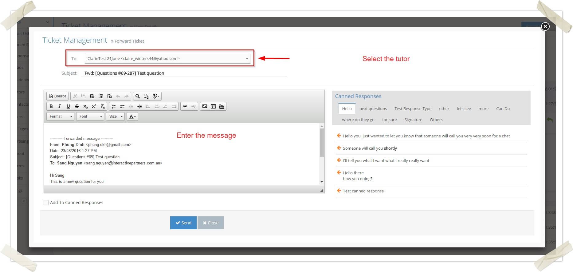 Managing Workflow Engine Ticket