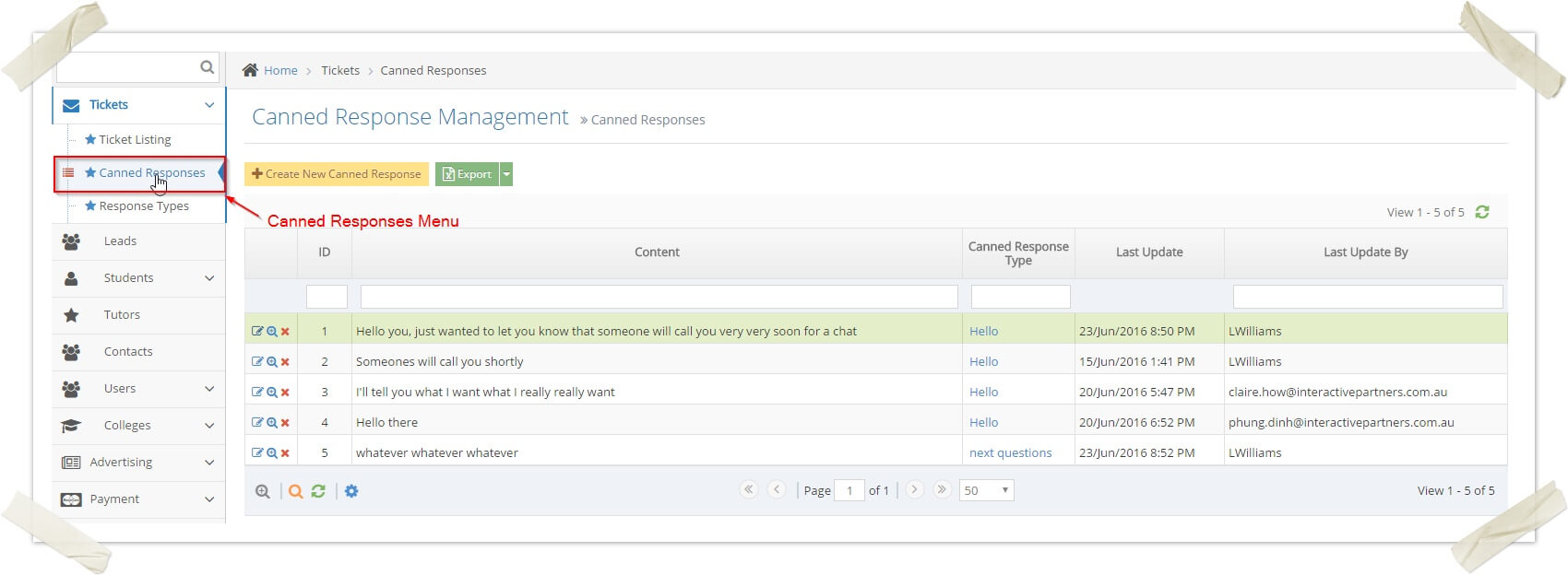 How To Manage Canned Response