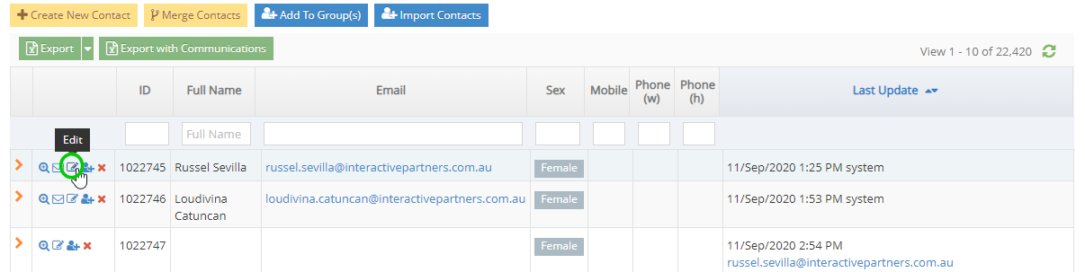 Contacts To Companies